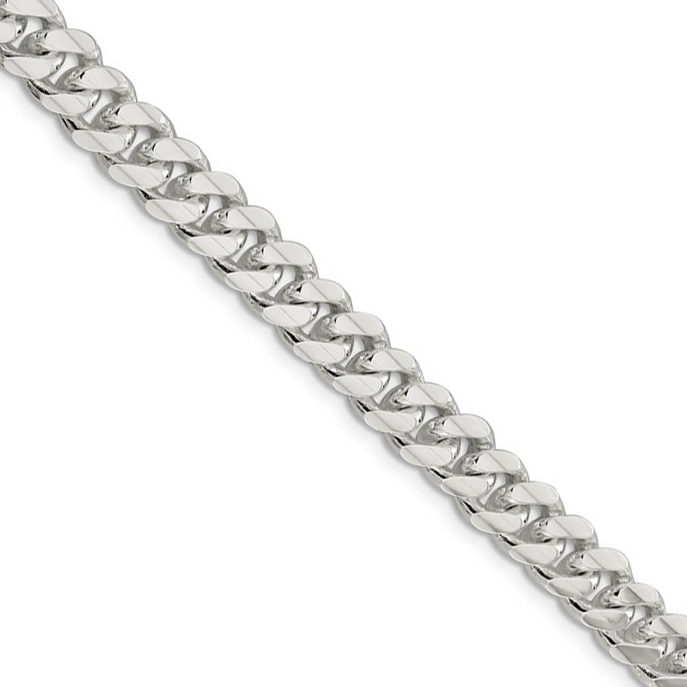 Men's 7.75mm Sterling Silver Solid Domed Curb Chain Necklace, Item C10428 by The Black Bow Jewelry Co.