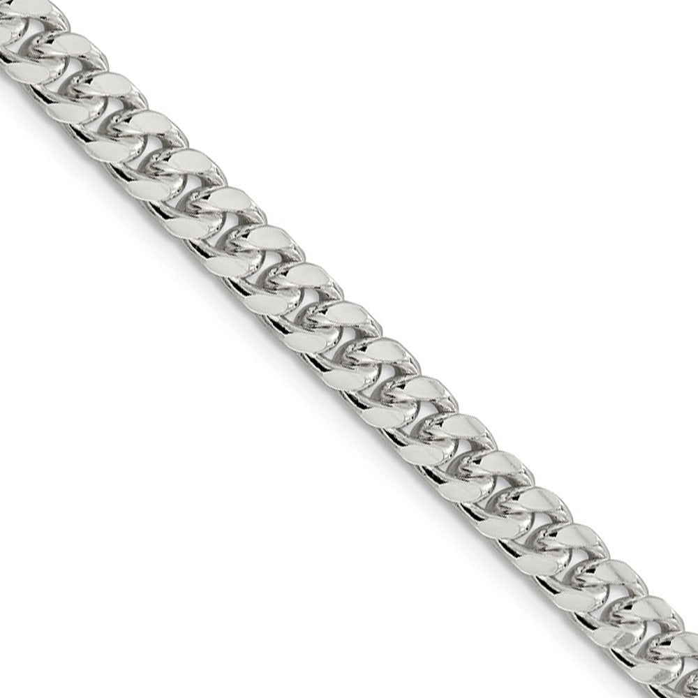 6mm Sterling Silver Solid D/C Domed Curb Chain Necklace, Item C10429 by The Black Bow Jewelry Co.