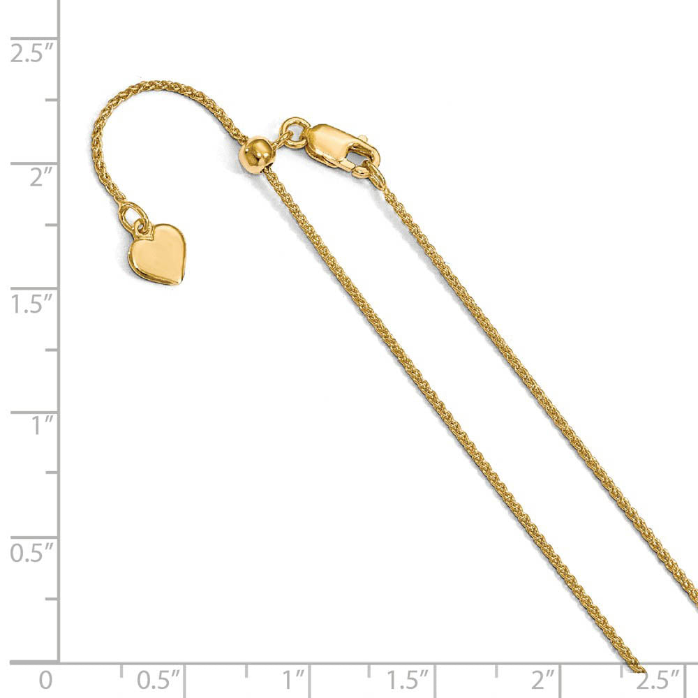 Alternate view of the 1mm Gold Tone Plated Sterling Silver Adj. Spiga Chain Necklace by The Black Bow Jewelry Co.
