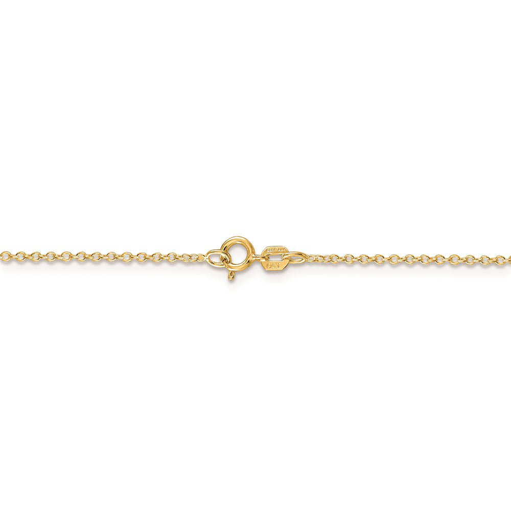 Alternate view of the 1mm 14k Yellow Gold Plated Sterling Silver Cable Chain Necklace, 18 In by The Black Bow Jewelry Co.