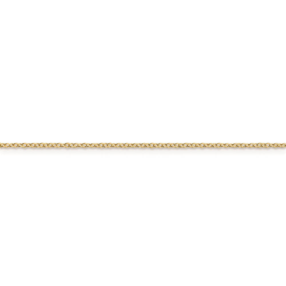 Alternate view of the 1mm 14k Yellow Gold Plated Sterling Silver Cable Chain Necklace, 18 In by The Black Bow Jewelry Co.