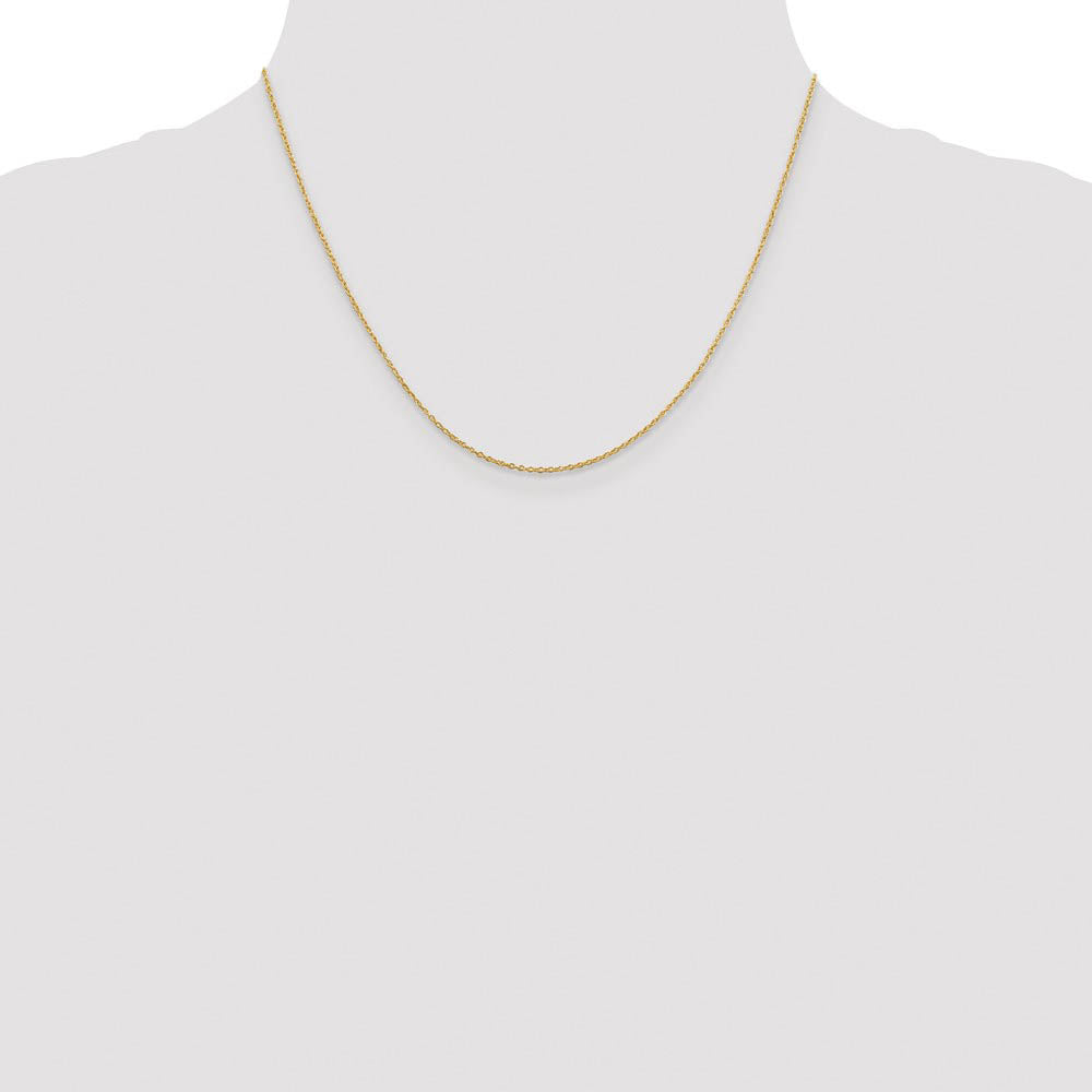Alternate view of the 1.9mm 14k Yellow Gold Plated Sterling Silver Cable Chain Necklace 18in by The Black Bow Jewelry Co.