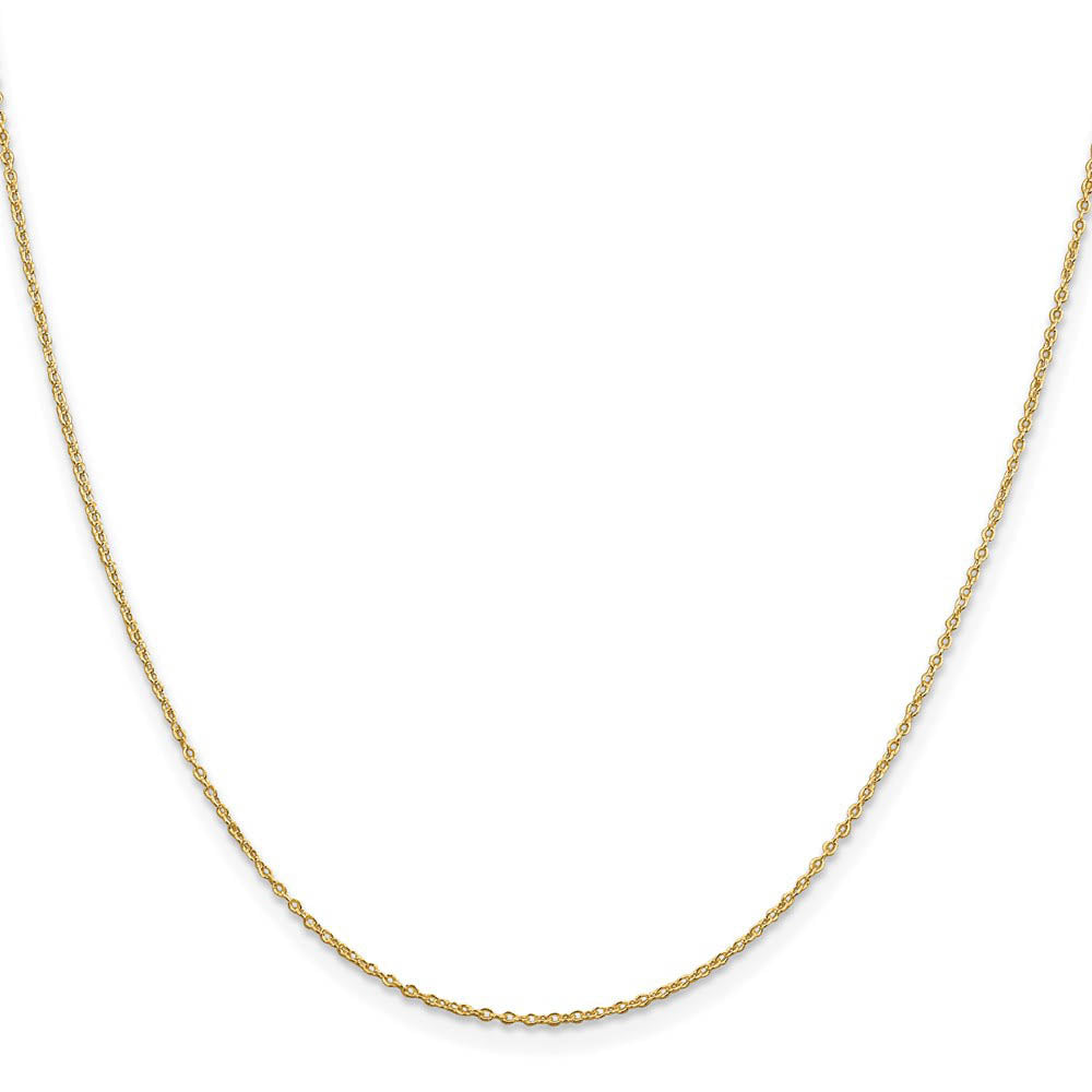 Alternate view of the 1.9mm 14k Yellow Gold Plated Sterling Silver Cable Chain Necklace 18in by The Black Bow Jewelry Co.