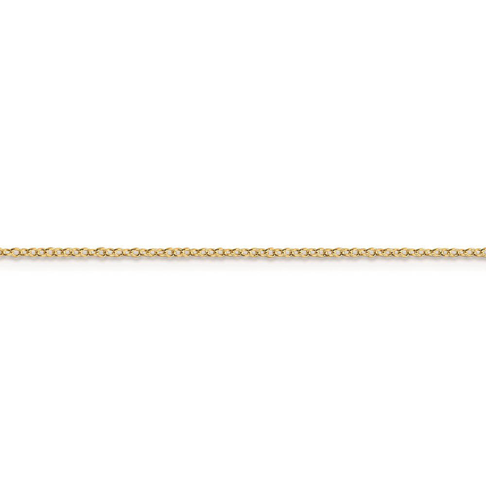 Alternate view of the 1.9mm 14k Yellow Gold Plated Sterling Silver Cable Chain Necklace 18in by The Black Bow Jewelry Co.