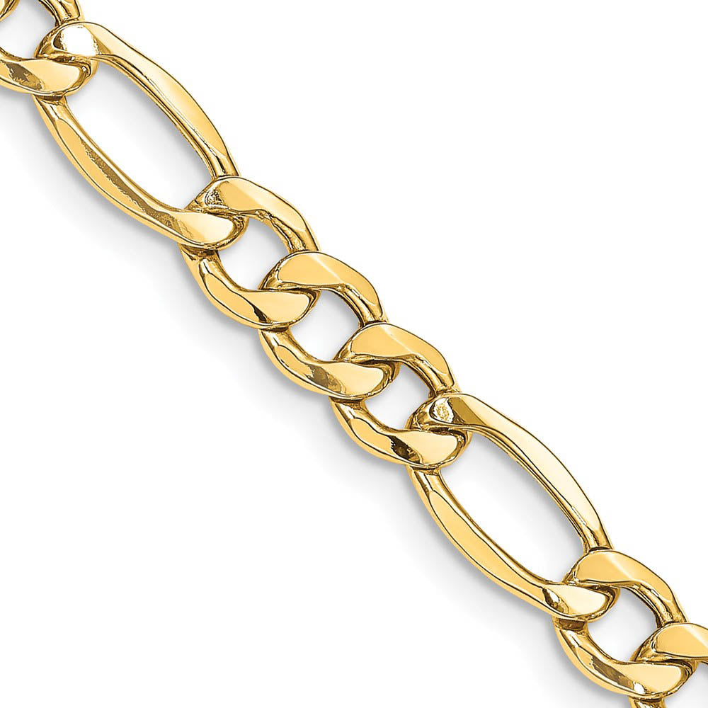 Men's 8.5mm 14K Yellow Gold Hollow Figaro Chain Necklace, Item C10529 by The Black Bow Jewelry Co.