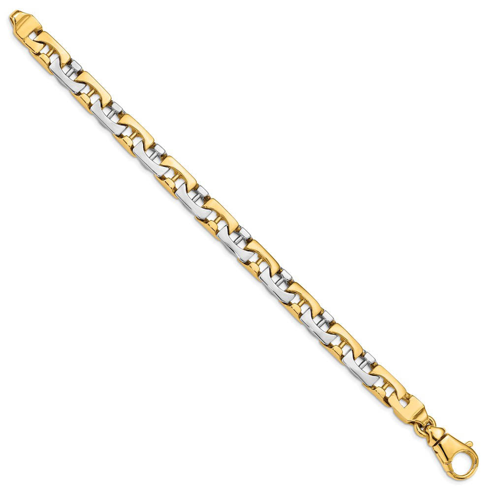 Alternate view of the Mens 8.5mm 14K Gold Solid Fancy Anchor Chain Bracelet, 8.5 Inch by The Black Bow Jewelry Co.