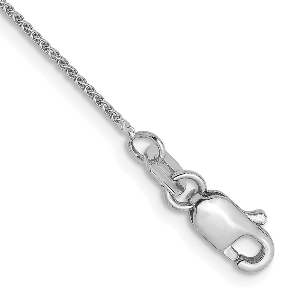 0.8mm 14K Yellow or White Gold Solid Spiga Chain Anklet, 9 Inch, Item C10577-A by The Black Bow Jewelry Co.