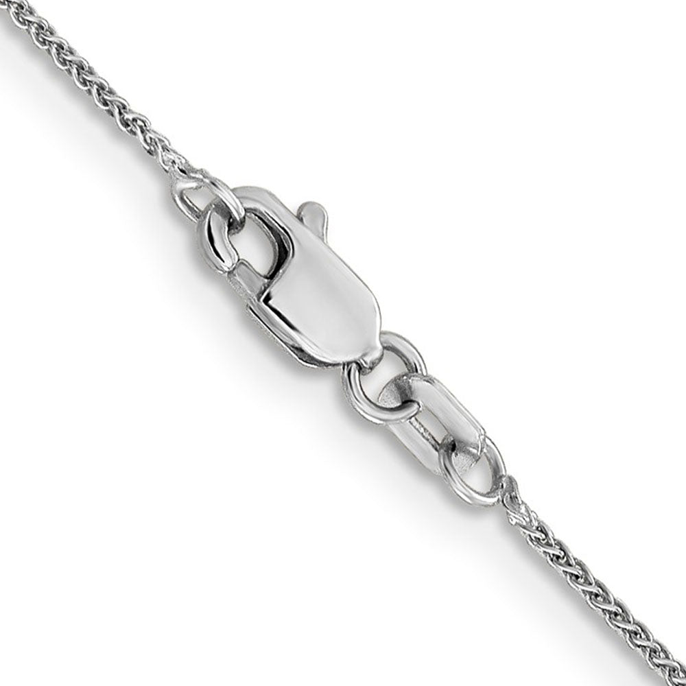 Alternate view of the 0.8mm 14K White Gold Solid Spiga Chain Anklet, 9 Inch by The Black Bow Jewelry Co.