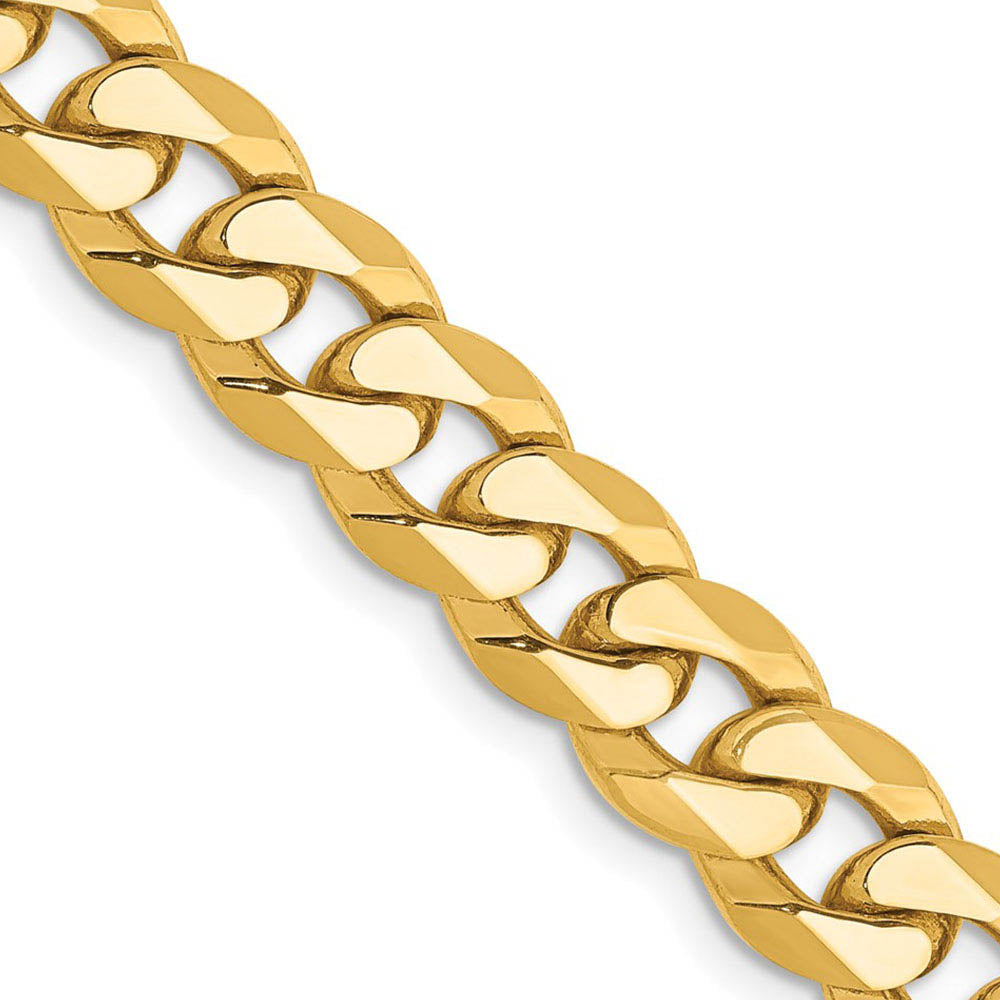 Men's 10k Yellow Gold 11mm Hollow Miami Cuban (Curb) Chain Bracelet, Item C10584 by The Black Bow Jewelry Co.