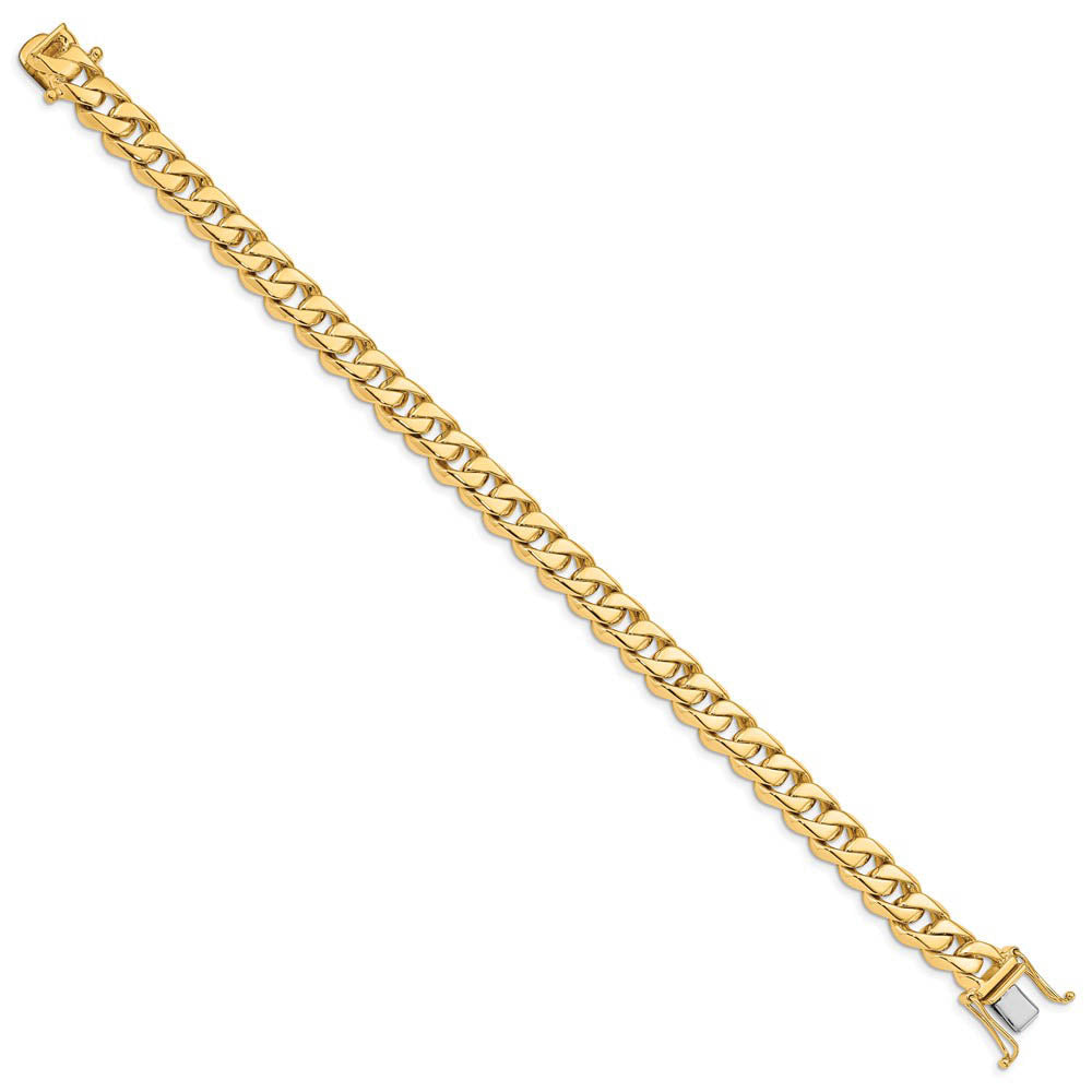 Alternate view of the Men's 8.5mm 14K Yellow Gold Solid Classic Curb Chain Bracelet, 8 Inch by The Black Bow Jewelry Co.
