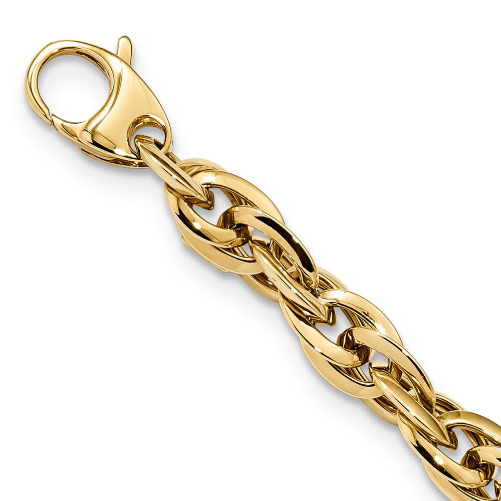 6.5mm 14K Yellow Gold Hollow Loose Rope Chain Necklace, 17.5 Inch, Item C10688 by The Black Bow Jewelry Co.