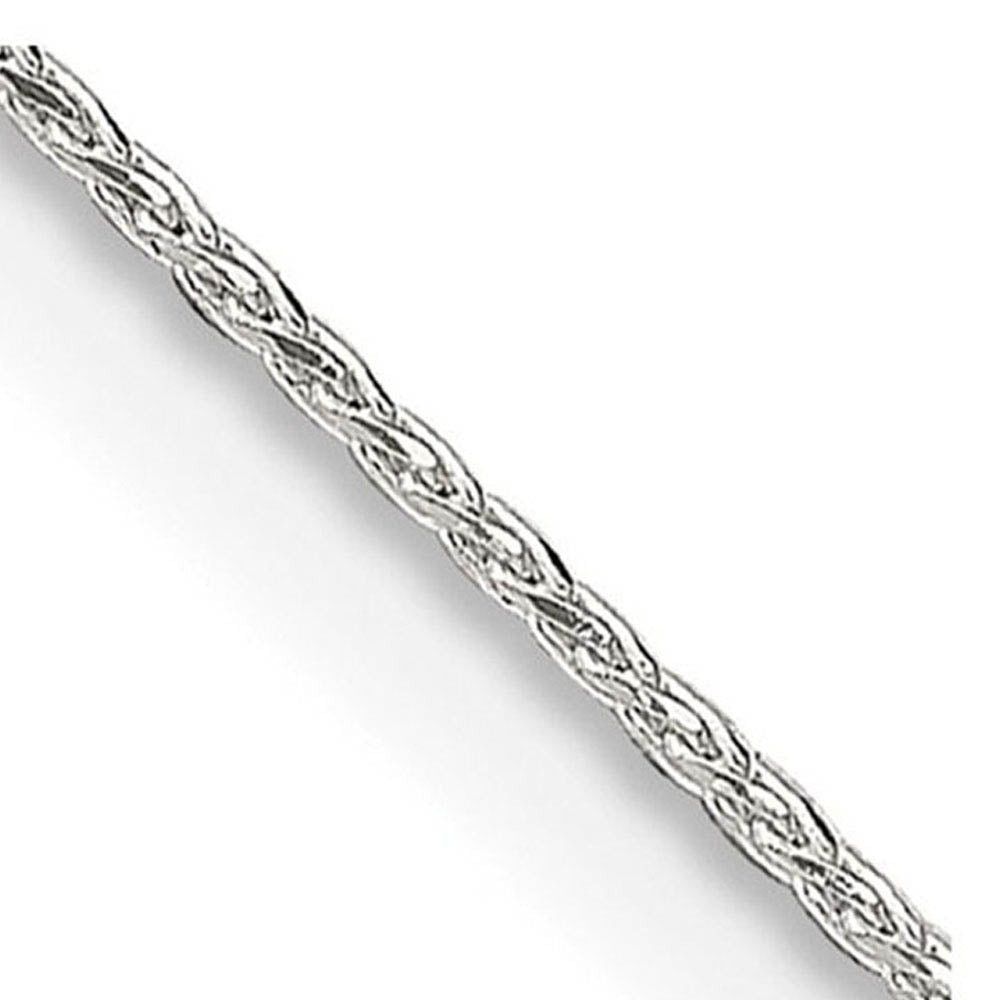 0.9mm Sterling Silver Diamond Cut Solid Round Spiga Chain Necklace, Item C10737 by The Black Bow Jewelry Co.