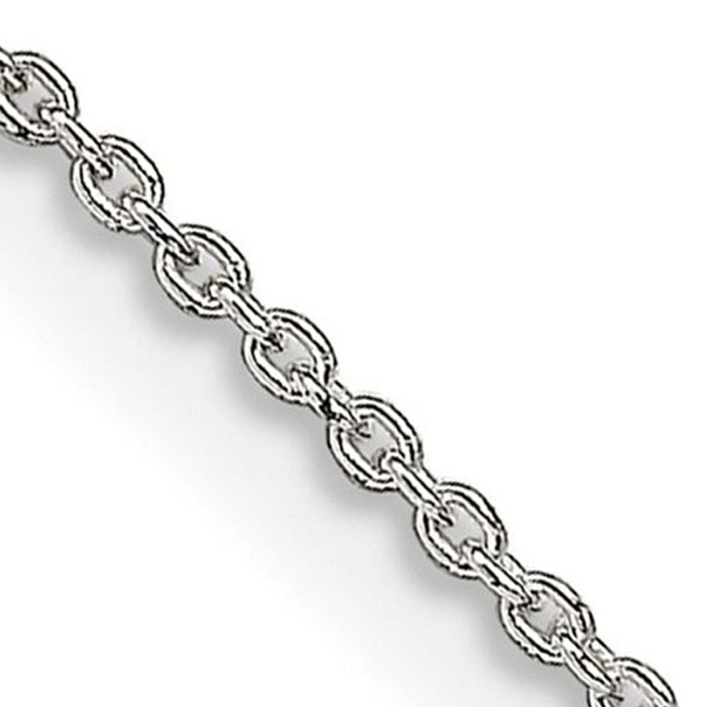 1mm Sterling Silver Classic Solid Cable Chain Necklace, Item C10745 by The Black Bow Jewelry Co.