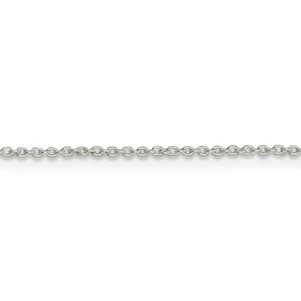 Alternate view of the 1mm Sterling Silver Classic Solid Cable Chain Necklace by The Black Bow Jewelry Co.