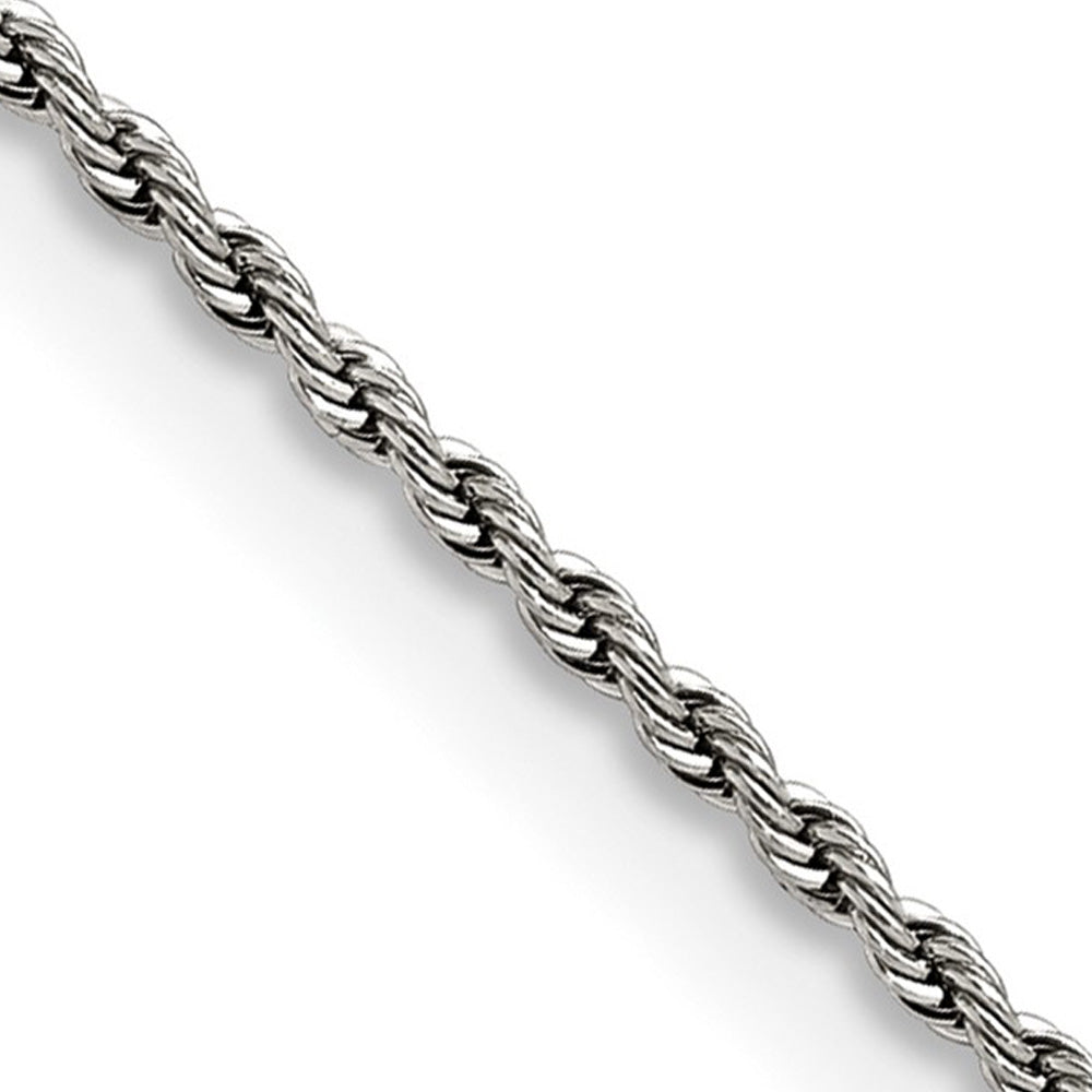 1.5mm Stainless Steel Rope Chain Necklace, Item C10760 by The Black Bow Jewelry Co.