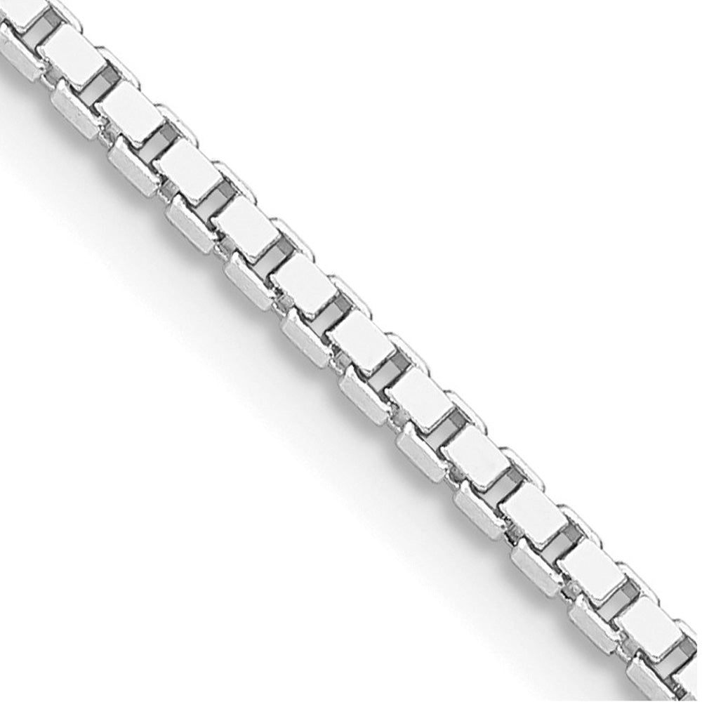 1.75mm Rhodium-Plated Sterling Silver Solid Box Chain Necklace, Item C10776 by The Black Bow Jewelry Co.