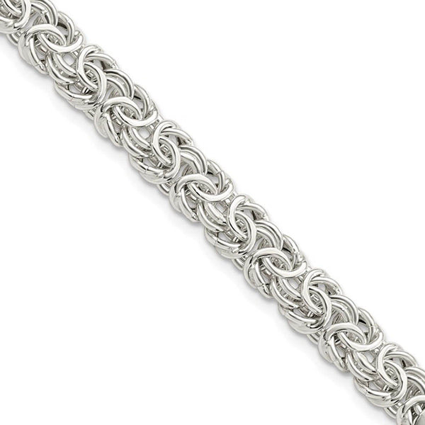 4mm Silver-Tone Stainless Steel Curb Chain Bracelet In Stock! Lucleon - Foto 5