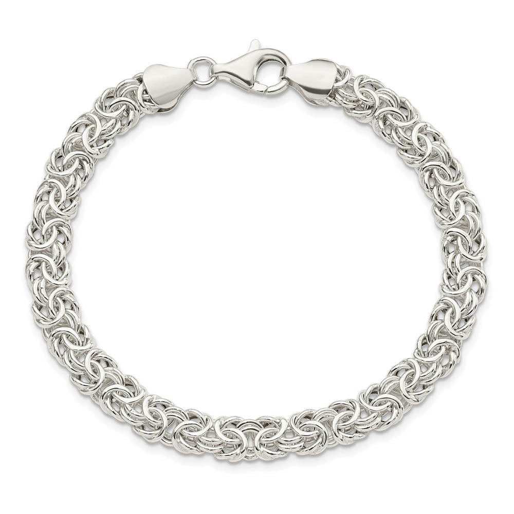 4mm Silver-Tone Stainless Steel Curb Chain Bracelet In Stock! Lucleon - Foto 8