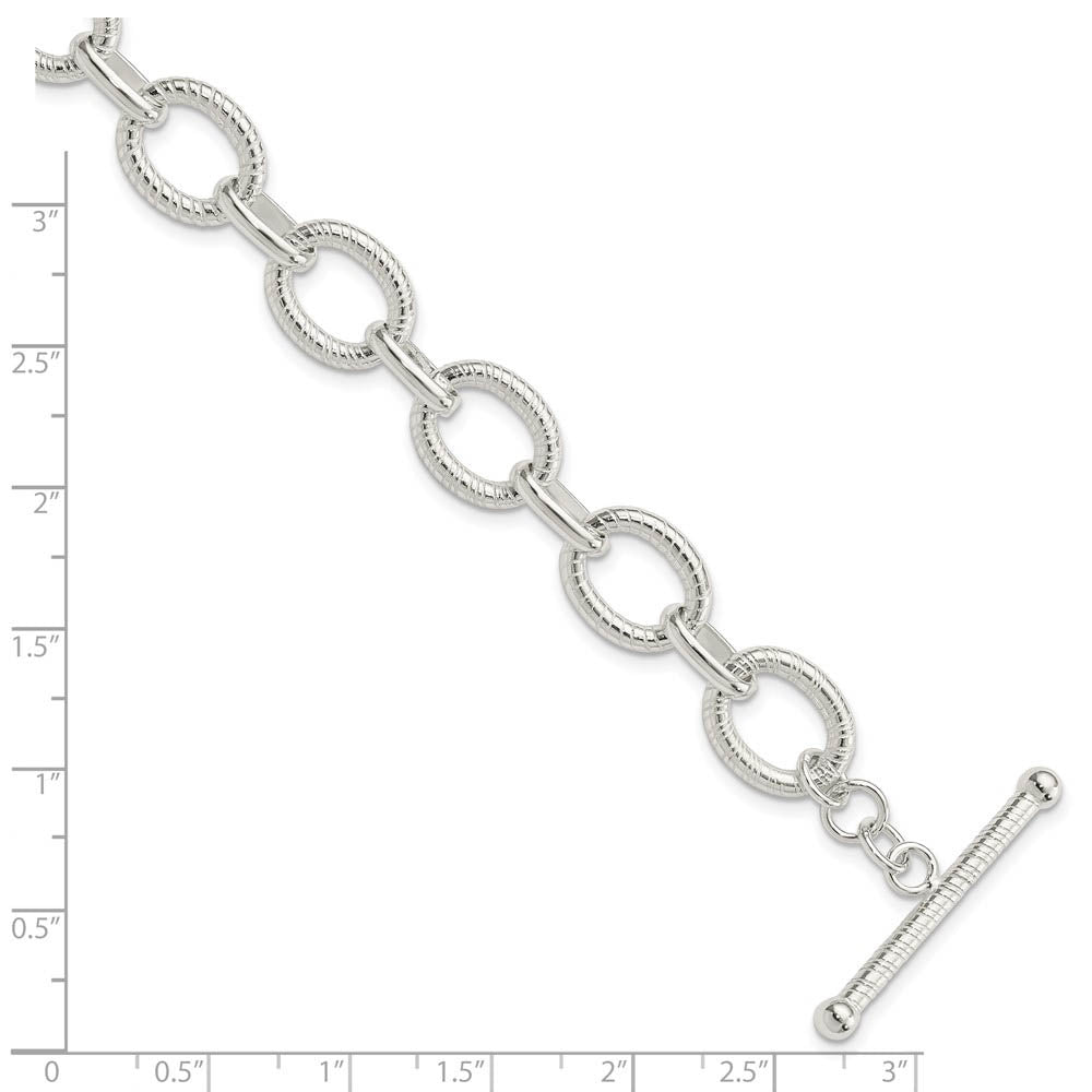 Alternate view of the 13mm Sterling Silver Solid Fancy Cable Chain Bracelet, 7.5 Inch by The Black Bow Jewelry Co.