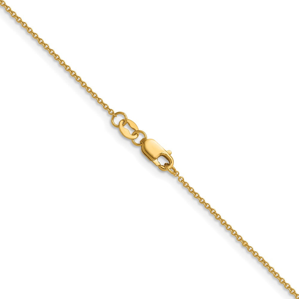 Alternate view of the 1/20 14K Gold Filled 1.15mm Solid Cable Chain Necklace by The Black Bow Jewelry Co.