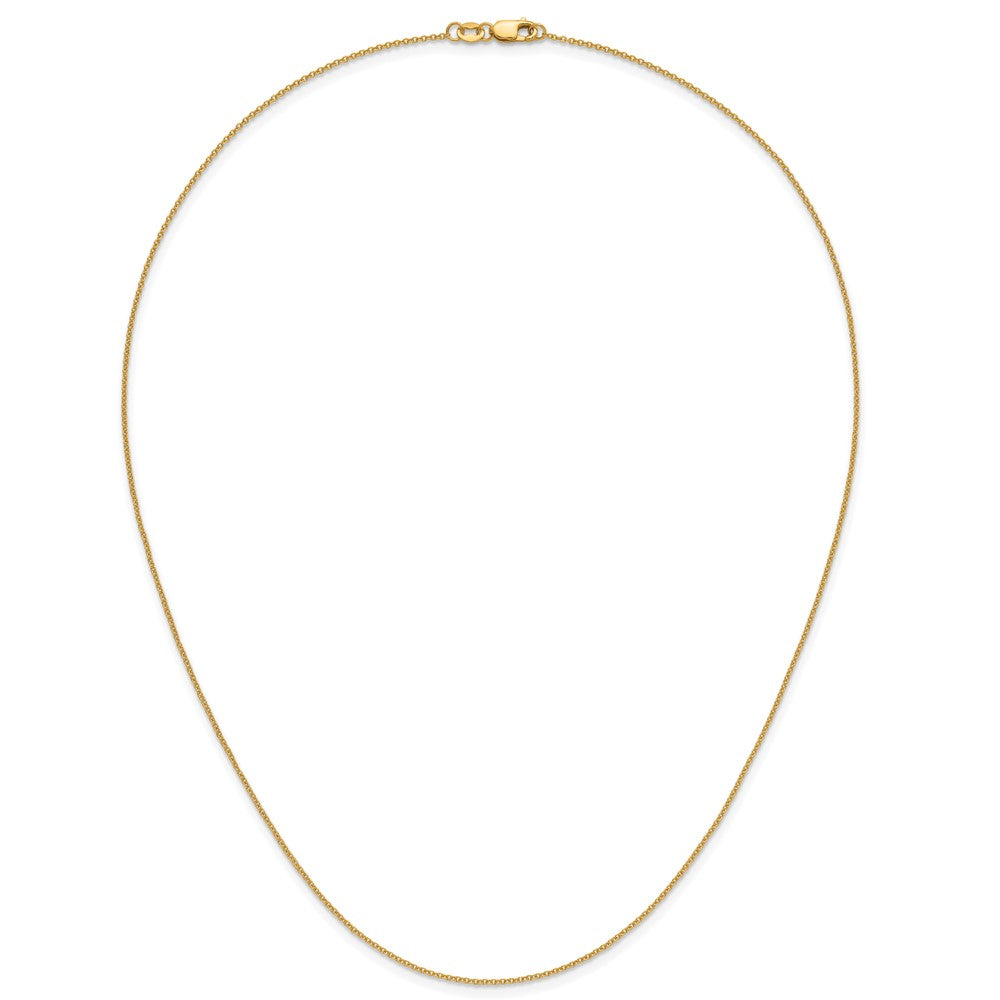 Alternate view of the 1/20 14K Gold Filled 1.15mm Solid Cable Chain Necklace, 18 Inch by The Black Bow Jewelry Co.