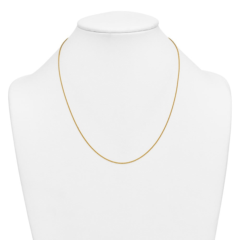 Alternate view of the 1/20 14K Gold Filled 1.15mm Solid Cable Chain Necklace, 20 Inch by The Black Bow Jewelry Co.