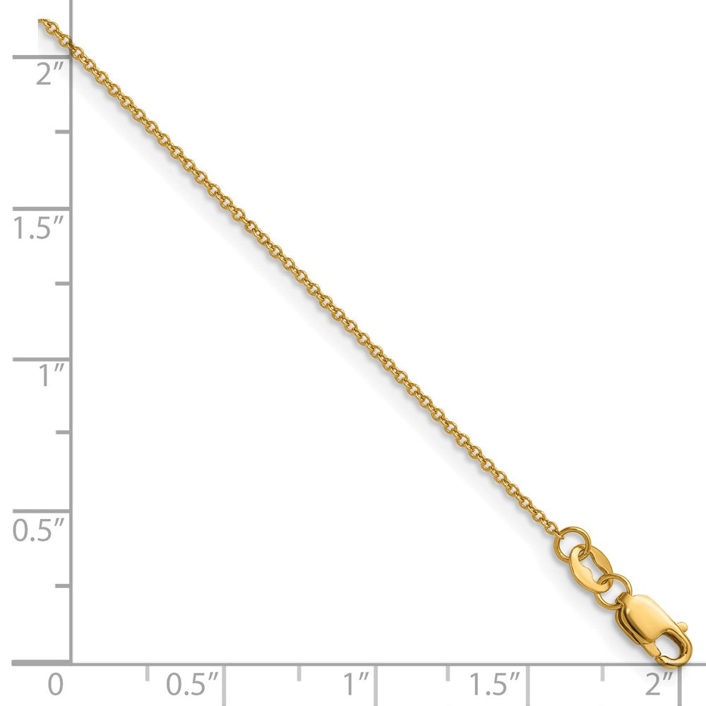 Alternate view of the 1/20 14K Gold Filled 1.15mm Solid Cable Chain Necklace, 20 Inch by The Black Bow Jewelry Co.