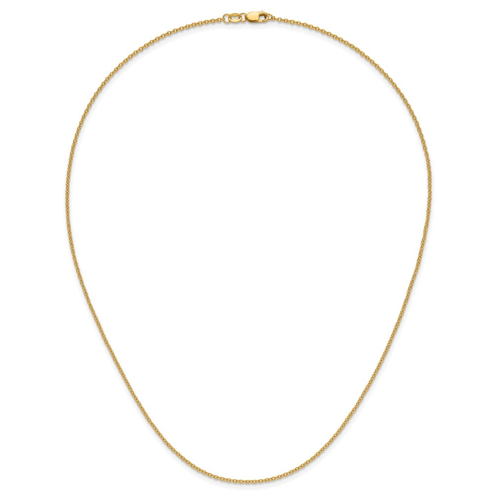 Alternate view of the 1/20 14K Gold Filled 1.6mm Solid Cable Chain Necklace, 18 Inch by The Black Bow Jewelry Co.