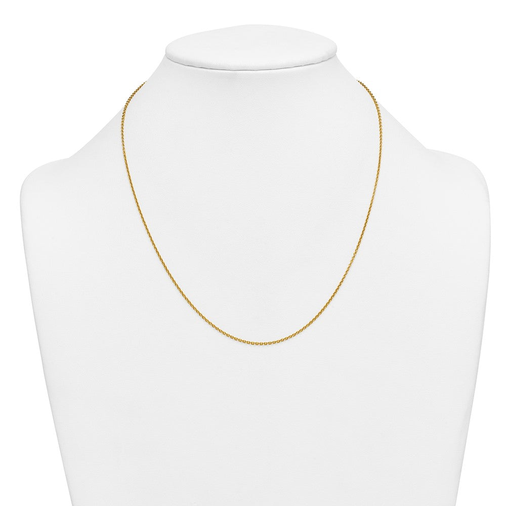 Alternate view of the 1/20 14K Gold Filled 1.6mm Solid Cable Chain Necklace, 20 Inch by The Black Bow Jewelry Co.