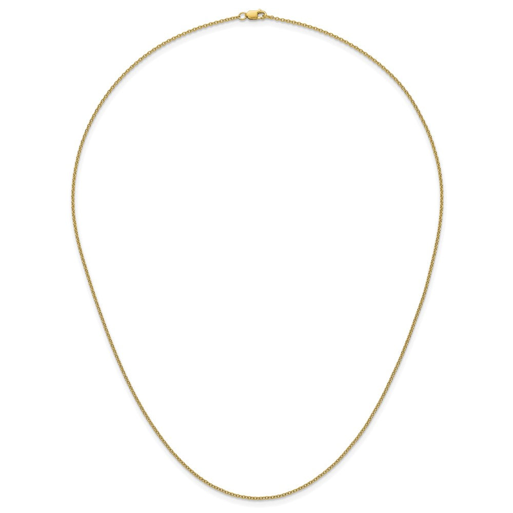 Alternate view of the 1/20 14K Gold Filled 1.6mm Solid Cable Chain Necklace, 20 Inch by The Black Bow Jewelry Co.