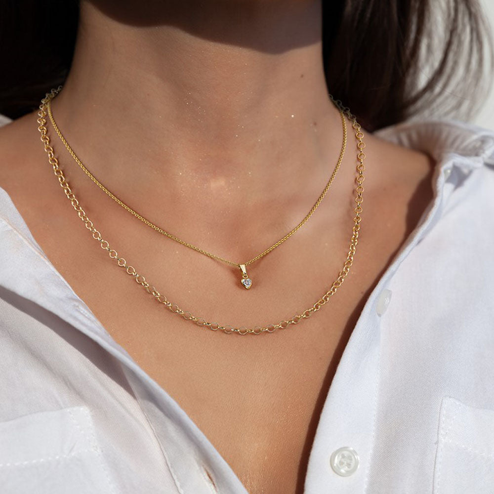 Alternate view of the 1/20 14K Gold Filled 1.6mm Solid Cable Chain Necklace, 20 Inch by The Black Bow Jewelry Co.
