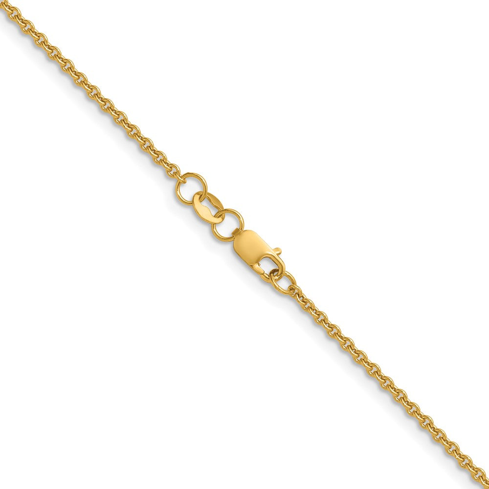 Alternate view of the 1/20 14K Gold Filled 1.7mm Solid Cable Chain Necklace by The Black Bow Jewelry Co.