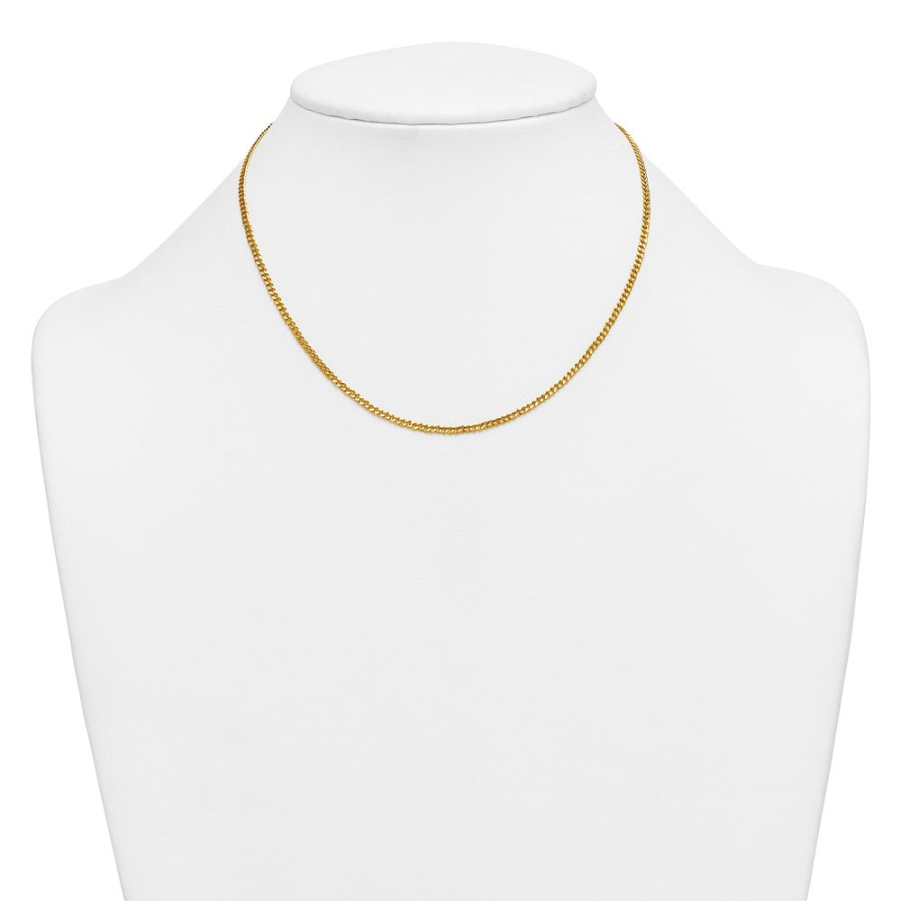 Alternate view of the 1/20 14K Gold Filled 1.7mm Solid Cable Chain Necklace, 16 Inch by The Black Bow Jewelry Co.
