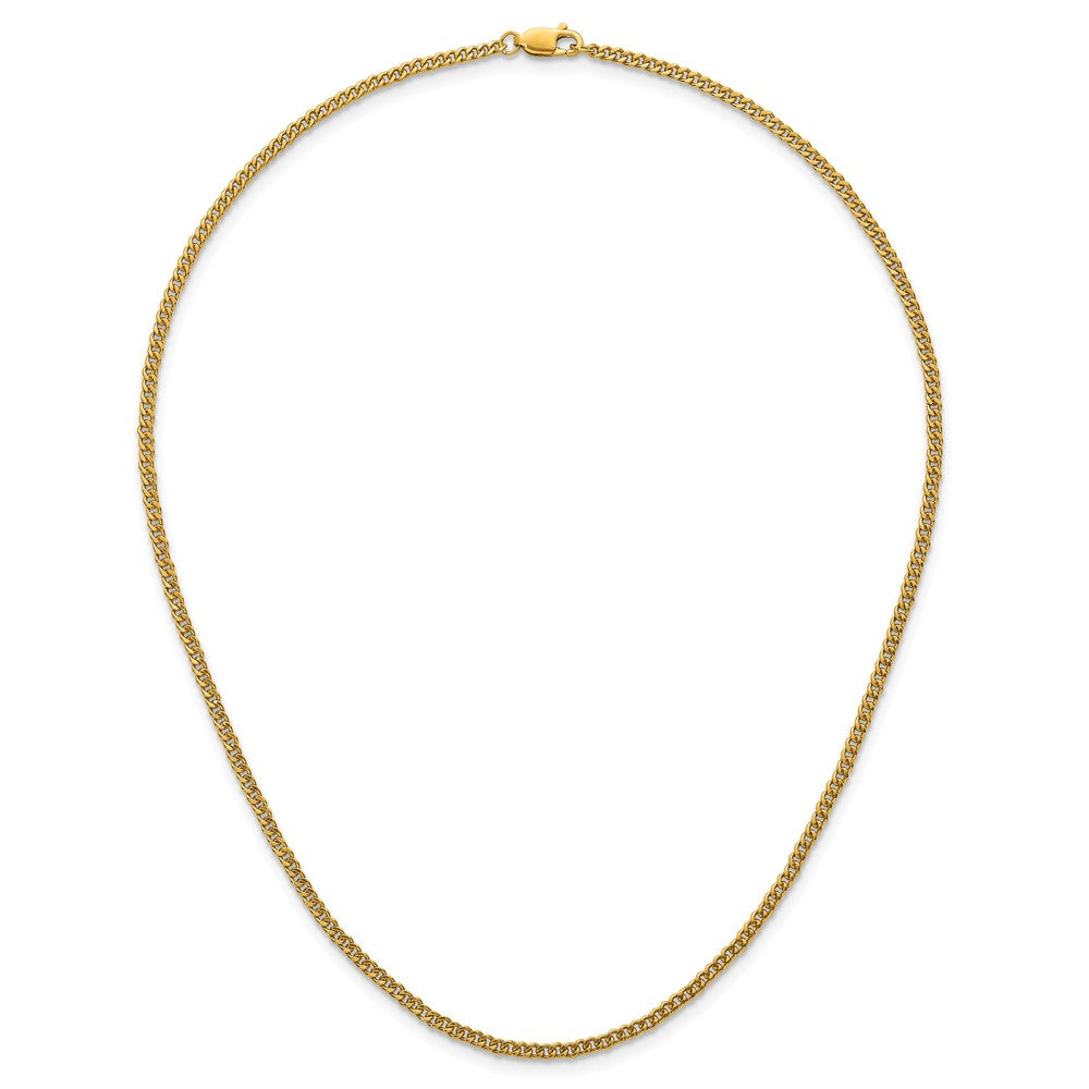 Alternate view of the 1/20 14K Gold Filled 1.7mm Solid Cable Chain Necklace by The Black Bow Jewelry Co.