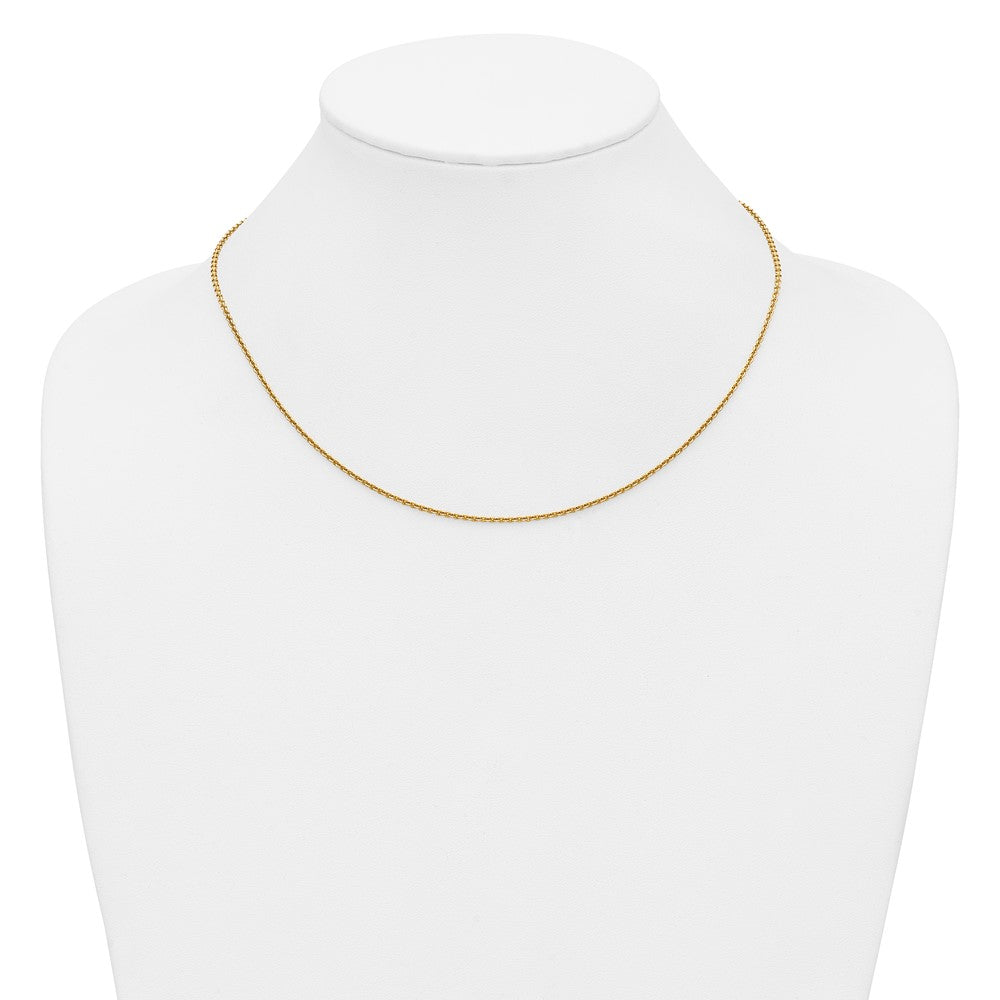 Alternate view of the 1/20 14K Gold Filled 1.7mm Solid Cable Chain Necklace, 18 Inch by The Black Bow Jewelry Co.