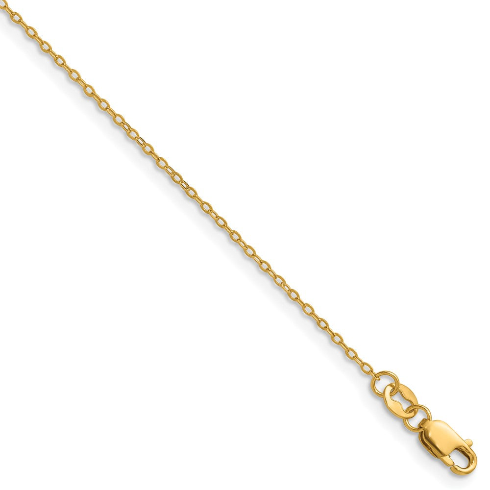 1/20 14K Gold Filled 1.2mm Solid Flat Cable Chain Necklace, Item C10874 by The Black Bow Jewelry Co.