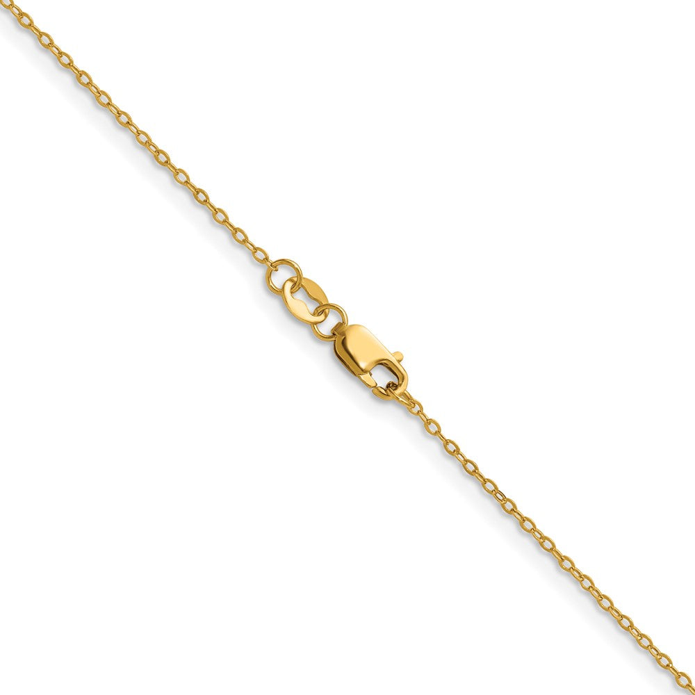 Alternate view of the 1/20 14K Gold Filled 1.2mm Solid Flat Cable Chain Necklace by The Black Bow Jewelry Co.