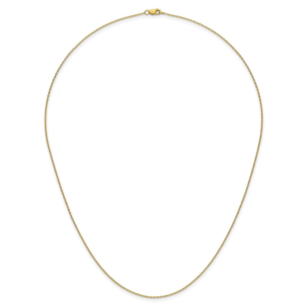 Alternate view of the 1/20 14K Gold Filled 1.2mm Solid Flat Cable Chain Necklace, 20 Inch by The Black Bow Jewelry Co.