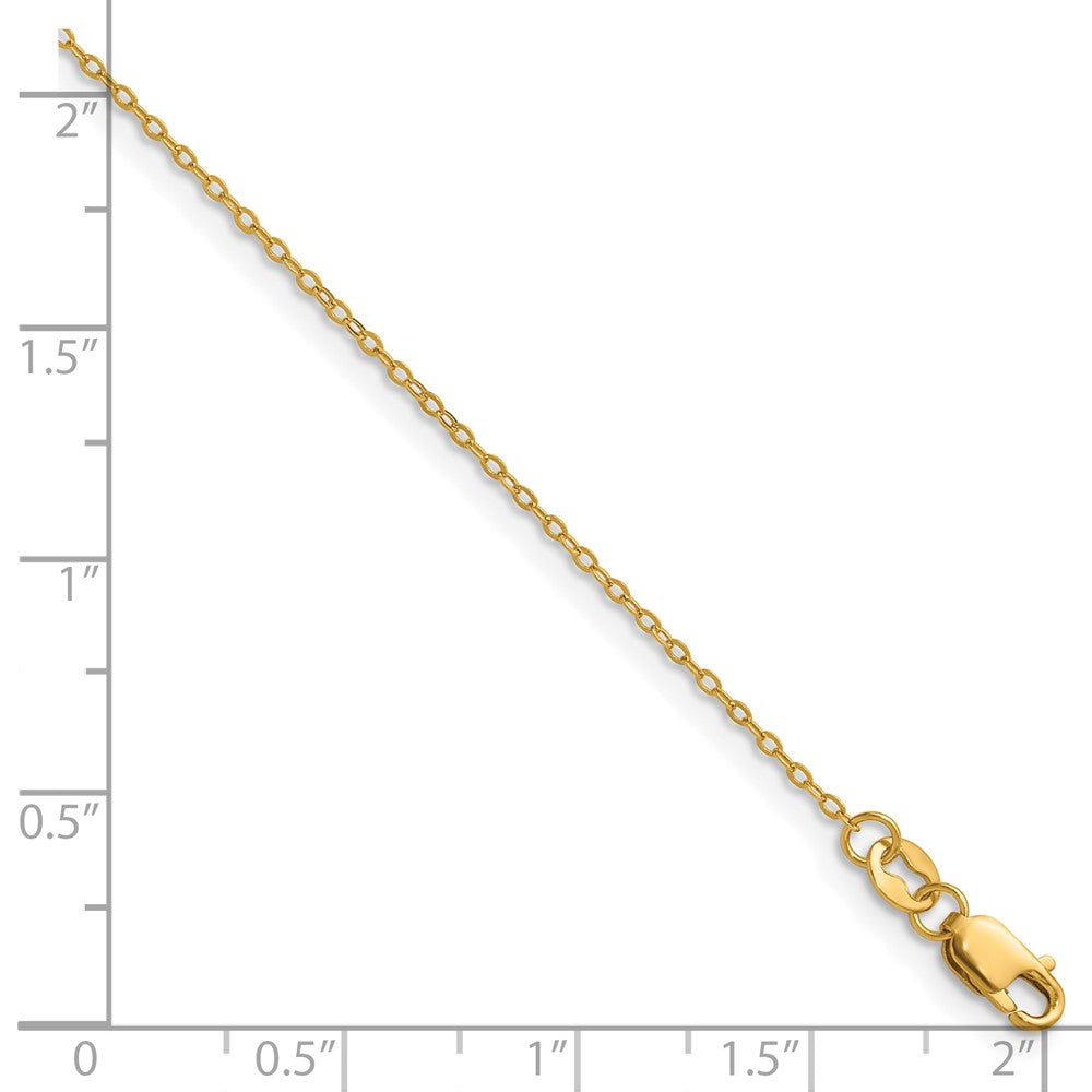 Alternate view of the 1/20 14K Gold Filled 1.2mm Solid Flat Cable Chain Necklace, 20 Inch by The Black Bow Jewelry Co.
