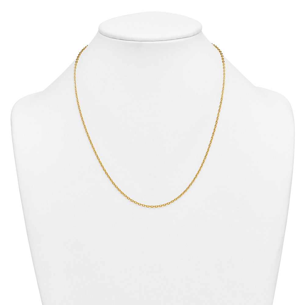 Alternate view of the 1/20 14K Gold Filled 2mm Solid Flat Cable Chain Necklace, 20 Inch by The Black Bow Jewelry Co.