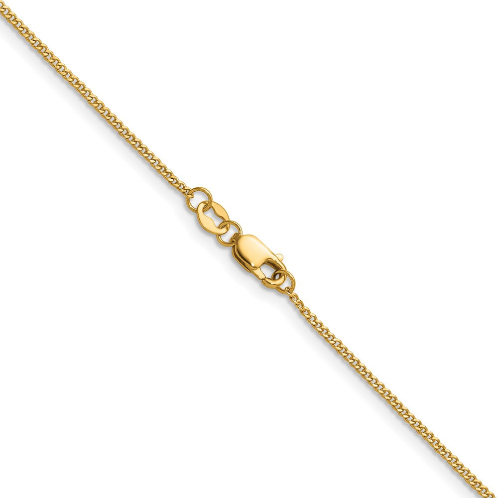 Alternate view of the 1/20 14K Gold Filled 1.25mm Solid Curb Chain Necklace by The Black Bow Jewelry Co.