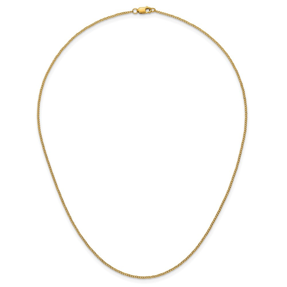 Alternate view of the 1/20 14K Gold Filled 1.25mm Solid Curb Chain Necklace by The Black Bow Jewelry Co.