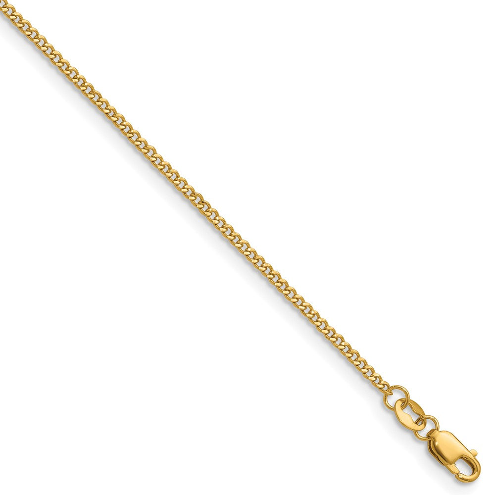 1/20 14K Gold Filled 1.5mm Solid Curb Chain Necklace, Item C10877 by The Black Bow Jewelry Co.