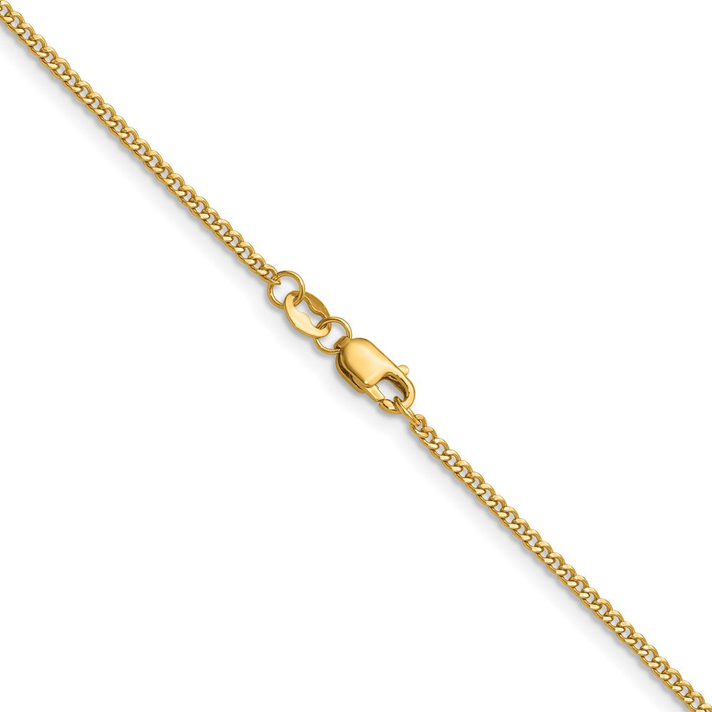 Alternate view of the 1/20 14K Gold Filled 1.5mm Solid Curb Chain Necklace by The Black Bow Jewelry Co.