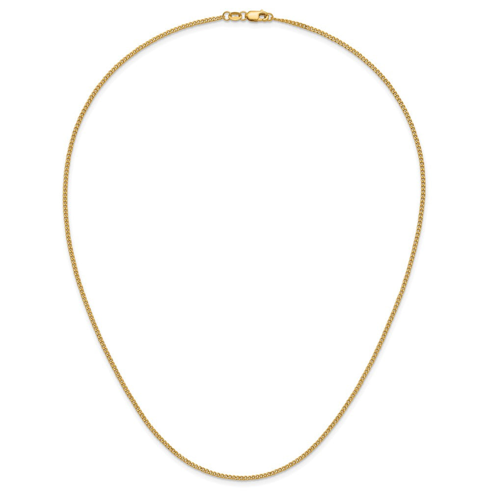 Alternate view of the 1/20 14K Gold Filled 1.5mm Solid Curb Chain Necklace, 18 Inch by The Black Bow Jewelry Co.