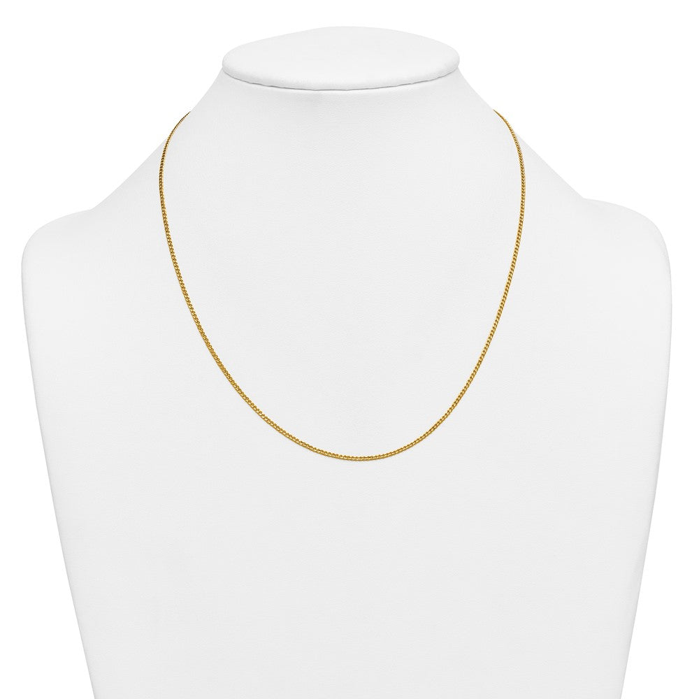 Alternate view of the 1/20 14K Gold Filled 1.5mm Solid Curb Chain Necklace, 20 Inch by The Black Bow Jewelry Co.