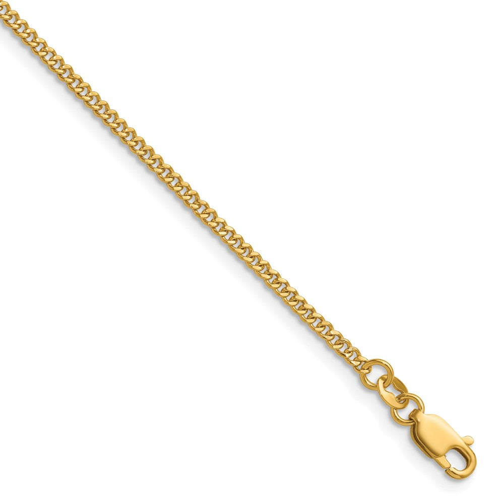 1/20 14K Gold Filled 2mm Solid Curb Chain Necklace