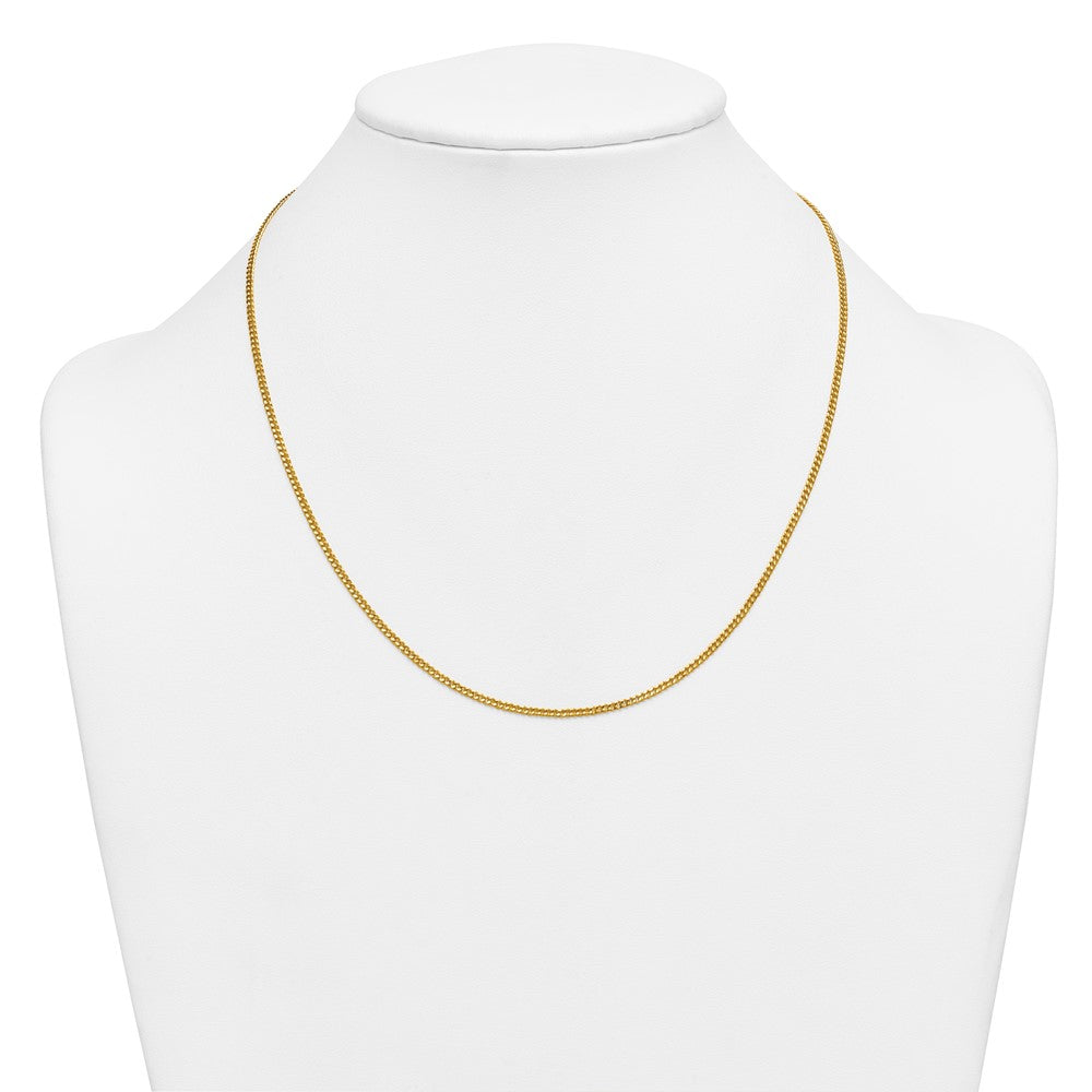 Alternate view of the 1/20 14K Gold Filled 2mm Solid Curb Chain Necklace, 20 Inch by The Black Bow Jewelry Co.