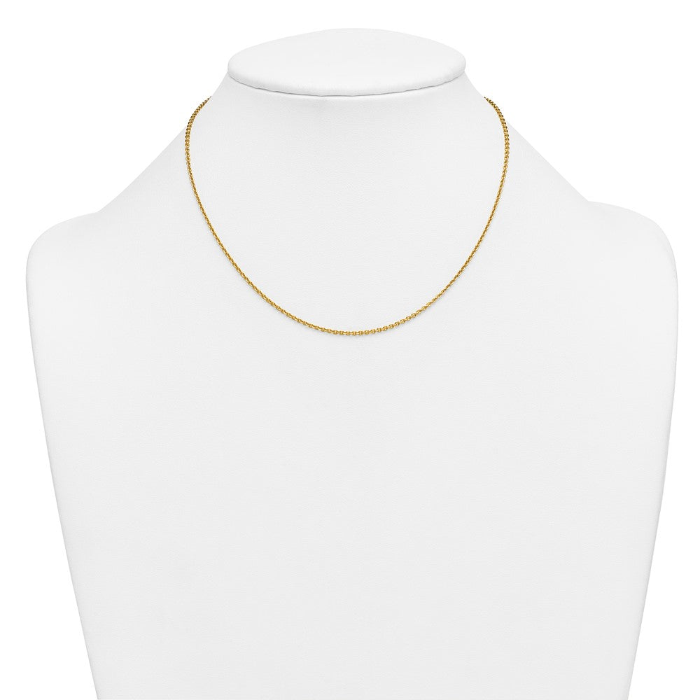 Alternate view of the 1/20 14K Gold Filled 2.3mm Solid Curb Chain Necklace, 16 Inch by The Black Bow Jewelry Co.