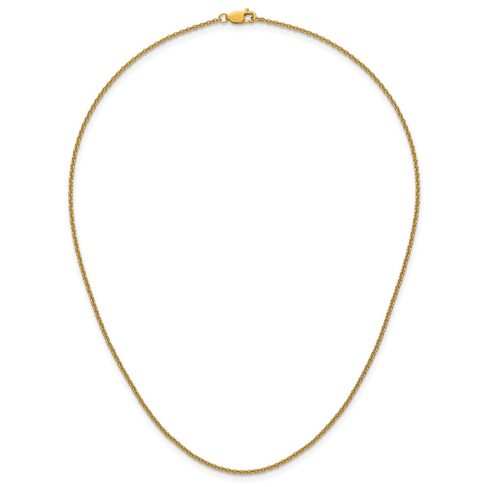 Alternate view of the 1/20 14K Gold Filled 2.3mm Solid Curb Chain Necklace, 16 Inch by The Black Bow Jewelry Co.